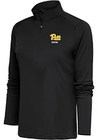 Antigua Pitt Panthers Womens Grey Mom Tribute Qtr Zip Pullover
