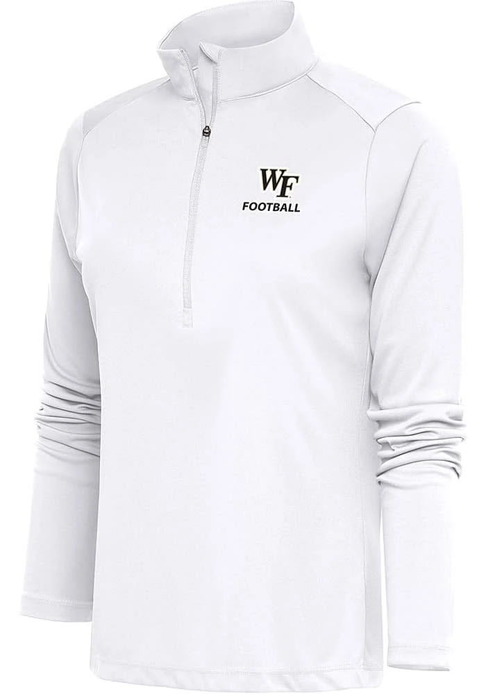 Antigua Wake Forest Demon Deacons Womens Football Tribute Qtr Zip Pullover