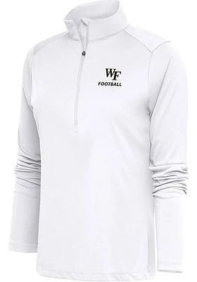 Antigua Wake Forest Demon Deacons Womens Football Tribute Qtr Zip Pullover