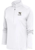 Antigua Wake Forest Demon Deacons Womens White Alumni Tribute Qtr Zip Pullover