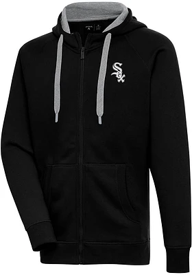 Antigua Chicago White Sox Mens Metallic Logo Victory Long Sleeve Full Zip Jacket