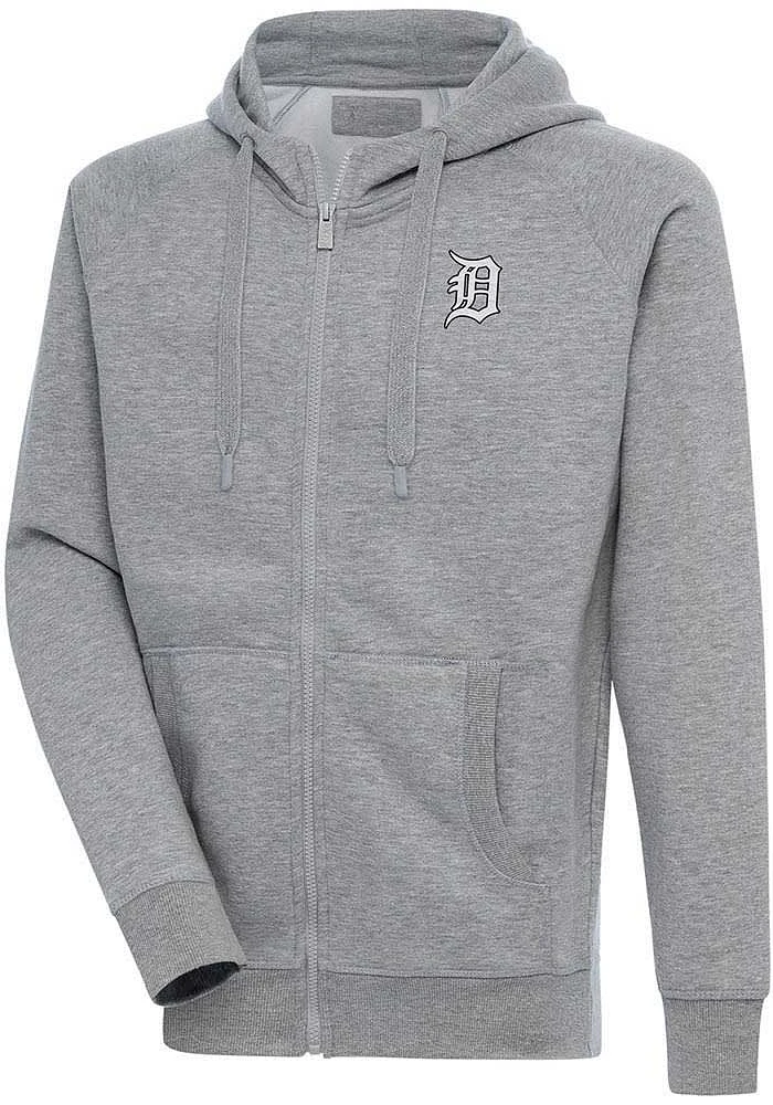 Antigua Detroit Tigers Mens Metallic Logo Victory Long Sleeve Full Zip Jacket