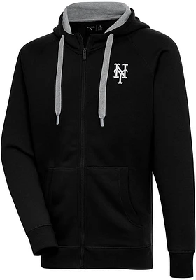 Antigua New York Mets Mens Metallic Logo Victory Long Sleeve Full Zip Jacket