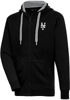 Antigua New York Mets Mens Metallic Logo Victory Long Sleeve Full Zip Jacket