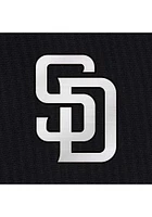 Antigua San Diego Padres Mens Charcoal Metallic Logo Victory Long Sleeve Full Zip Jacket