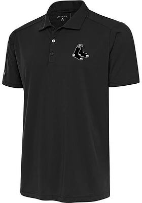 Antigua Boston Red Sox Mens Metallic Logo Tribute Short Sleeve Polo