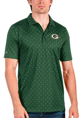 Antigua Green Bay Packers Mens Spark Short Sleeve Polo