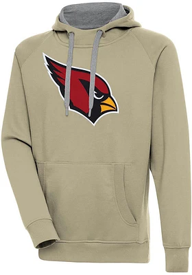 Antigua Arizona Cardinals Mens Khaki Full Front Victory Long Sleeve Hoodie