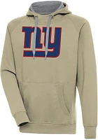 Antigua New York Giants Mens Khaki Full Front Victory Long Sleeve Hoodie