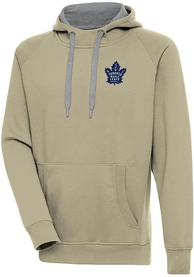 Antigua Toronto Maple Leafs Mens Tan Victory Long Sleeve Hoodie