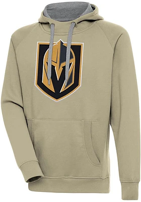 Antigua Vegas Golden Knights Mens Khaki Full Front Victory Long Sleeve Hoodie