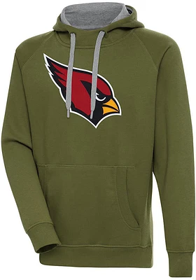 Antigua Arizona Cardinals Mens Olive Full Front Victory Long Sleeve Hoodie