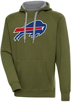 Antigua Buffalo Bills Mens Olive Full Front Victory Long Sleeve Hoodie