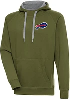 Antigua Buffalo Bills Mens Olive Victory Long Sleeve Hoodie
