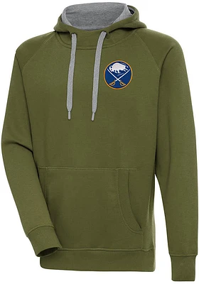 Antigua Buffalo Sabres Mens Olive Victory Long Sleeve Hoodie