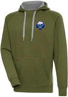 Antigua Buffalo Sabres Mens Olive Victory Long Sleeve Hoodie