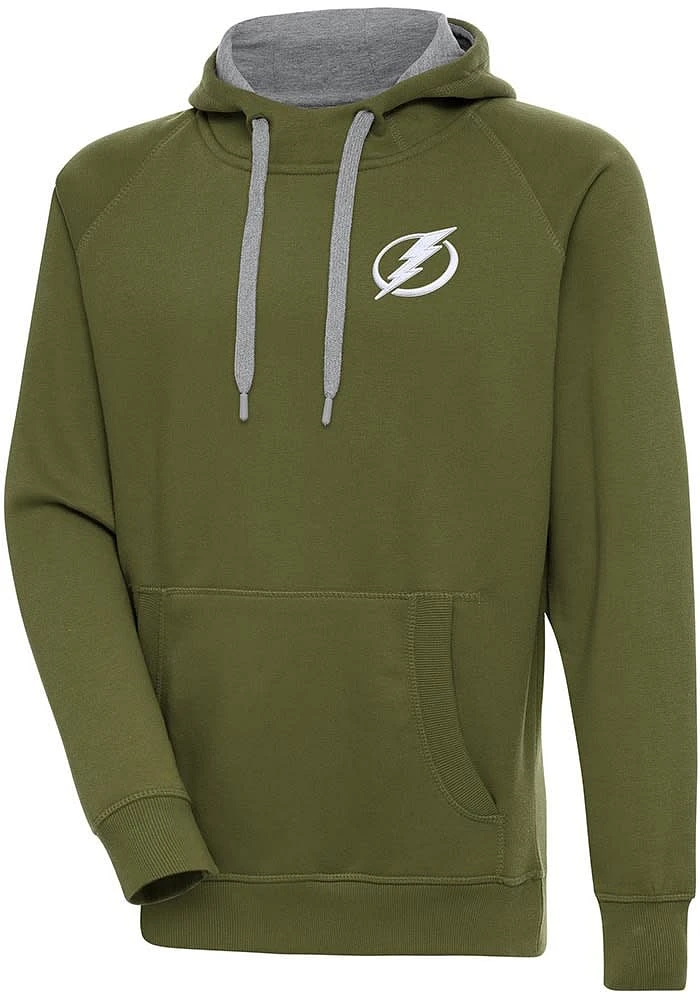 Antigua Tampa Bay Lightning Mens Olive Victory Long Sleeve Hoodie