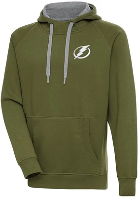 Antigua Tampa Bay Lightning Mens Olive Victory Long Sleeve Hoodie