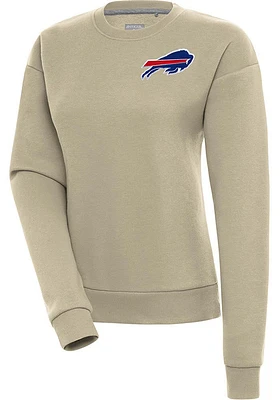 Antigua Buffalo Bills Womens Khaki Victory Crew Sweatshirt