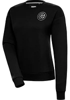 Antigua Chicago Cubs Womens Metallic Logo Victory Crew Sweatshirt