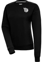 Antigua Cleveland Guardians Womens Metallic Logo Victory Crew Sweatshirt