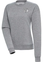 Antigua Cleveland Guardians Womens Metallic Logo Victory Crew Sweatshirt
