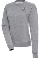 Antigua Detroit Tigers Womens Metallic Logo Victory Crew Sweatshirt