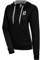 Antigua Detroit Tigers Womens Metallic Logo Victory Hooded Sweatshirt