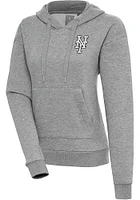 Antigua New York Mets Womens Metallic Logo Victory Hooded Sweatshirt