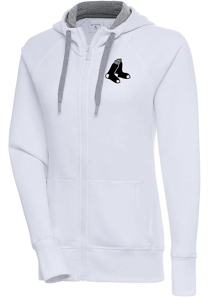 Antigua Boston Red Sox Womens Metallic Logo Victory Long Sleeve Full Zip Jacket