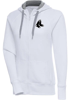 Antigua Boston Red Sox Womens Metallic Logo Victory Long Sleeve Full Zip Jacket