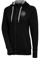 Antigua Chicago Cubs Womens Metallic Logo Victory Long Sleeve Full Zip Jacket