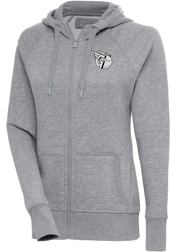 Antigua Cleveland Guardians Womens Metallic Logo Victory Long Sleeve Full Zip Jacket