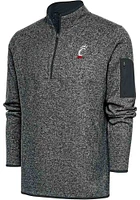 Antigua Cincinnati Bearcats Mens Grey Fortune Long Sleeve Qtr Zip Pullover