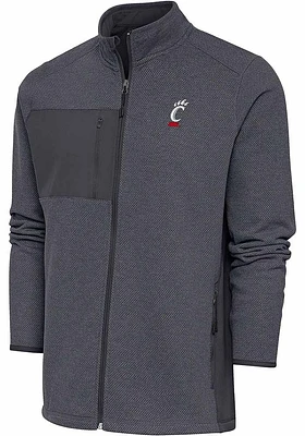 Antigua Cincinnati Bearcats Mens Charcoal Course Medium Weight Jacket