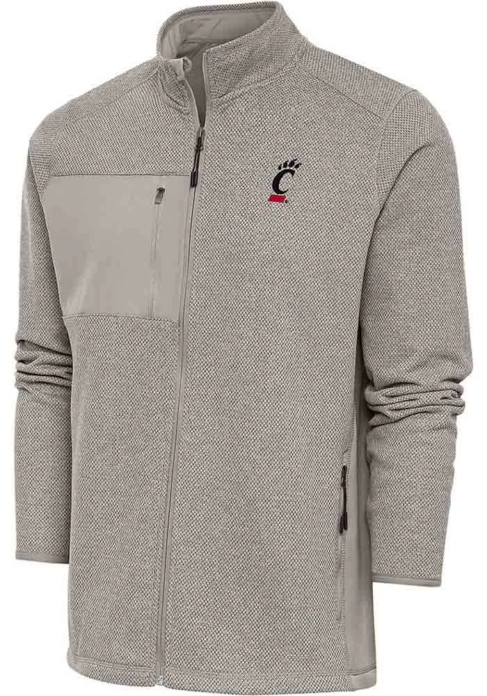 Antigua Cincinnati Bearcats Mens Oatmeal Course Medium Weight Jacket