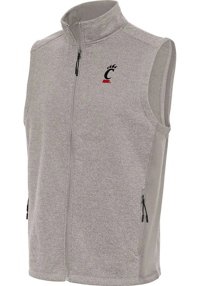 Antigua Cincinnati Bearcats Mens Oatmeal Course Sleeveless Jacket