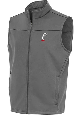 Antigua Cincinnati Bearcats Mens Grey Links Golf Sleeveless Jacket