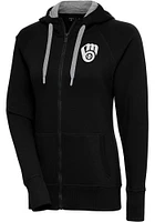Antigua Milwaukee Brewers Womens Metallic Logo Victory Long Sleeve Full Zip Jacket