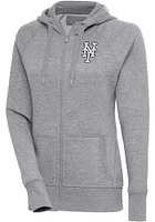 Antigua New York Mets Womens Metallic Logo Victory Long Sleeve Full Zip Jacket
