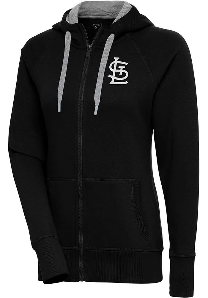 Antigua St Louis Cardinals Womens Metallic Logo Victory Long Sleeve Full Zip Jacket