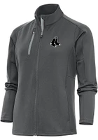 Antigua Boston Red Sox Womens Grey Metallic Logo Generation Light Weight Jacket