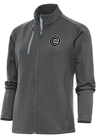 Antigua Chicago Cubs Womens Grey Metallic Logo Generation Light Weight Jacket