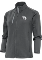 Antigua Cleveland Guardians Womens Grey Metallic Logo Generation Light Weight Jacket