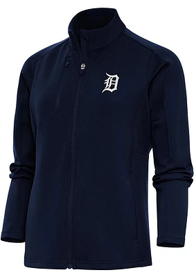 Antigua Detroit Tigers Womens Navy Blue Metallic Logo Generation Light Weight Jacket