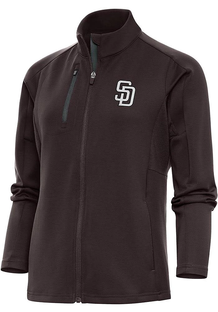Antigua San Diego Padres Womens Brown Metallic Logo Generation Light Weight Jacket