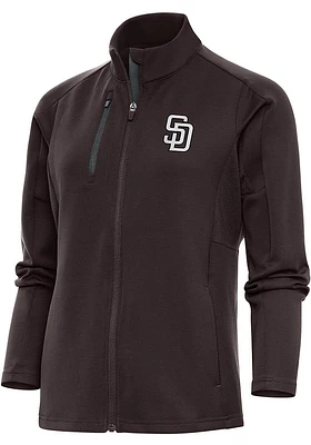 Antigua San Diego Padres Womens Brown Metallic Logo Generation Light Weight Jacket