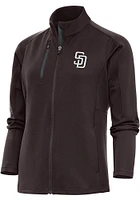 Antigua San Diego Padres Womens Brown Metallic Logo Generation Light Weight Jacket