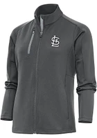 Antigua St Louis Cardinals Womens Grey Metallic Logo Generation Light Weight Jacket