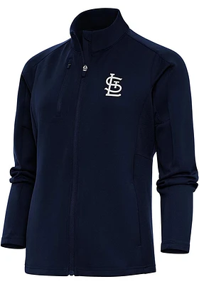 Antigua St Louis Cardinals Womens Navy Blue Metallic Logo Generation Light Weight Jacket